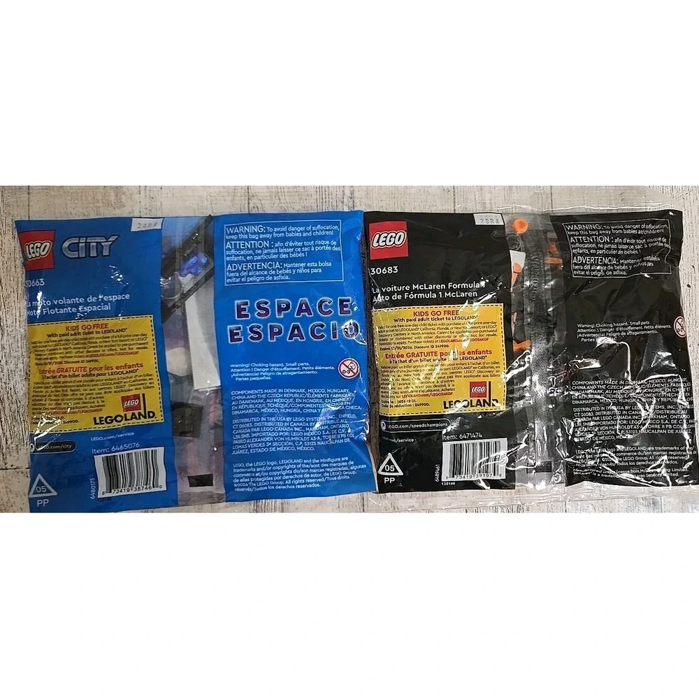 Lego 30683 30663 McLaren Formula 1 Team & Space Hoverbike Lot of 2 NEW